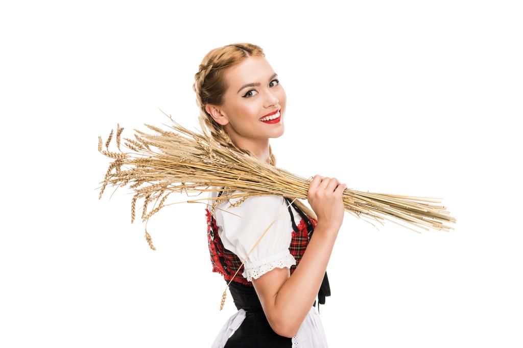 Chica con espigas de trigo
  - Foto, imagen