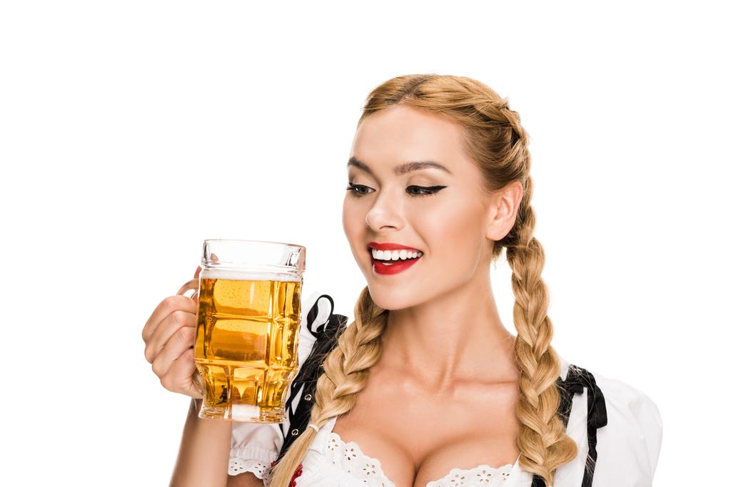Kellnerin mit Bier auf Oktoberfest  - Foto, Bild