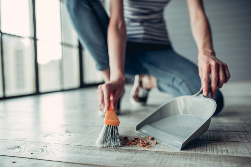 Frau putzt zu Hause - Foto, Bild