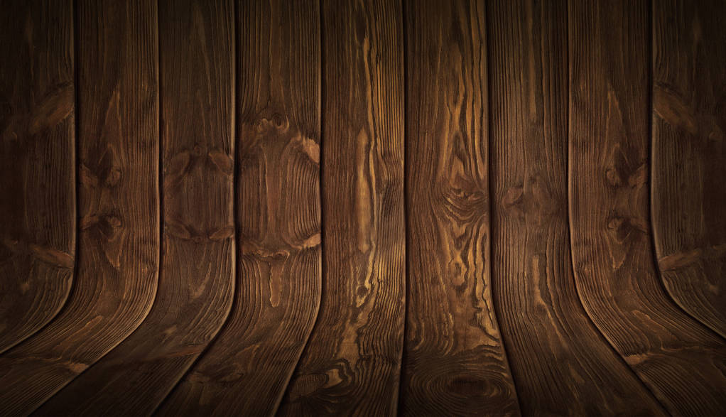 Velho grungy curvo fundo de madeira
 - Foto, Imagem