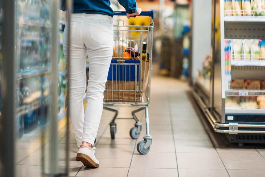 woman in shopping supermarket - Photo, Image