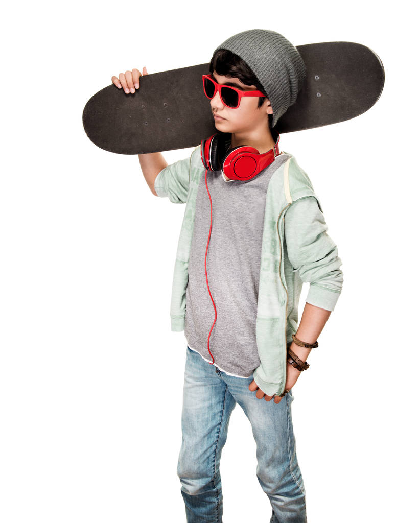 Teenager mit Skateboard - Foto, Bild