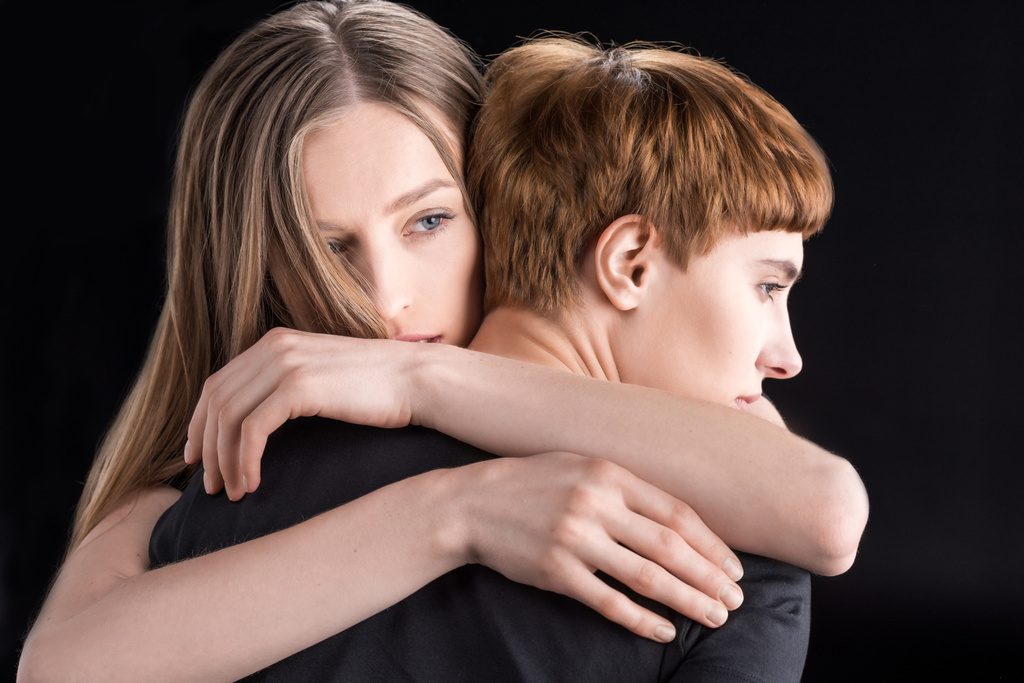 lezbiyen çift sarılma - Fotoğraf, Görsel