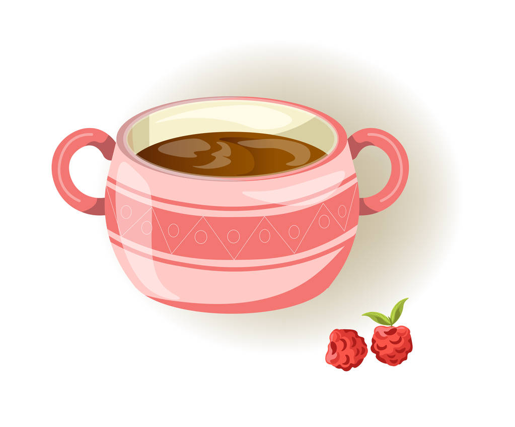 Рожева чашка з невеликим візерунком
  - Вектор, зображення