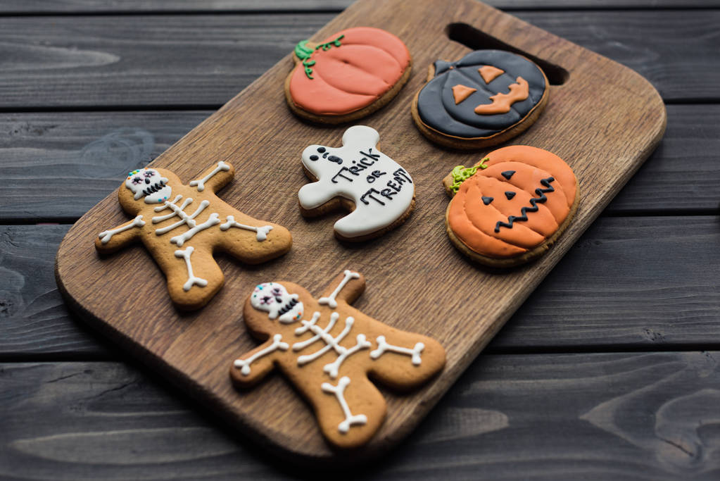 samenstelling van halloween koekjes - Foto, afbeelding