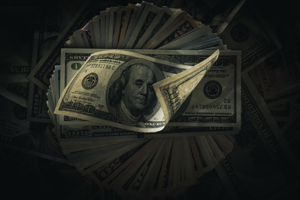 dollar banknotes on dark - Photo, Image
