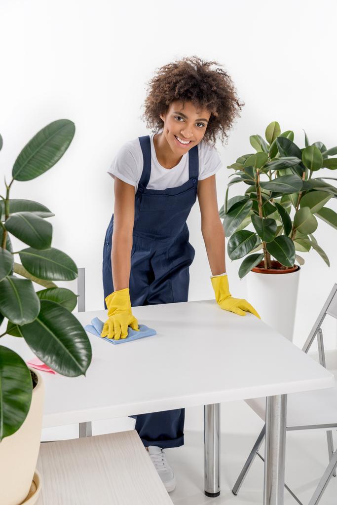 cleaner wiping table - Photo, Image