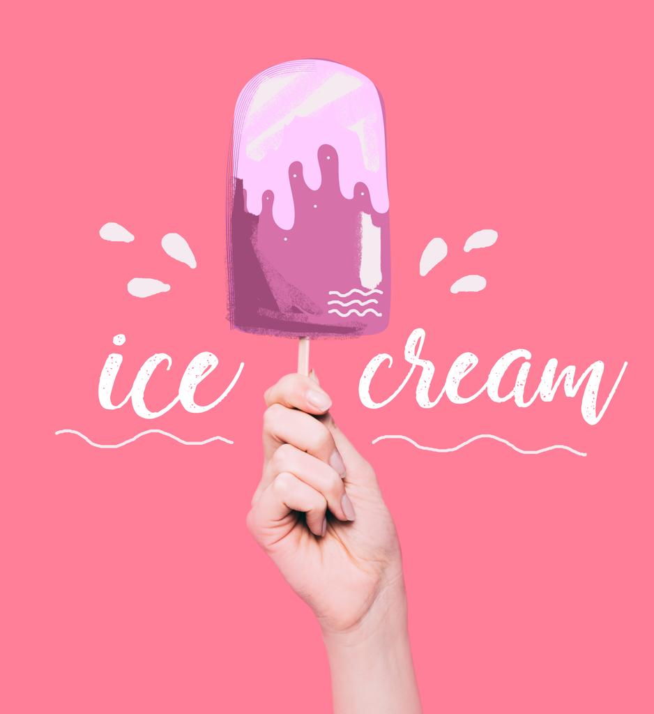 hand holding ice cream - Photo, Image