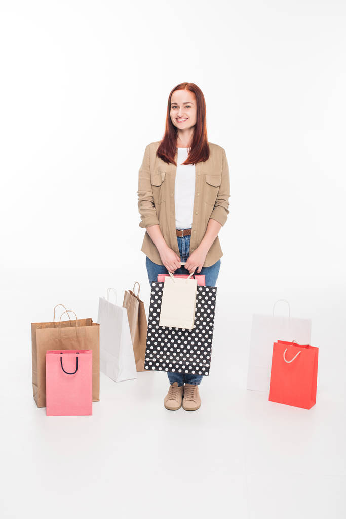 mulher com sacos de compras - Foto, Imagem