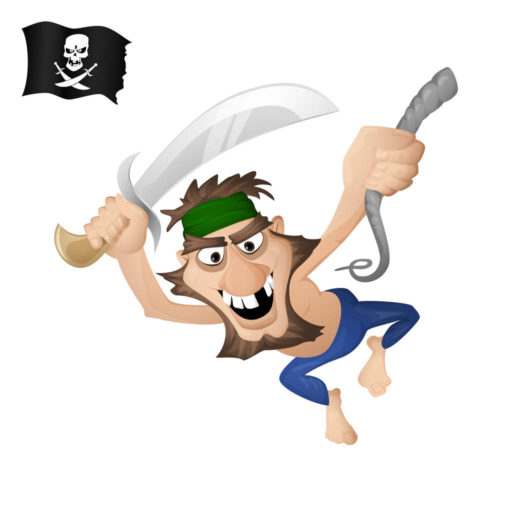 Un pirata su una corda
 - Vettoriali, immagini