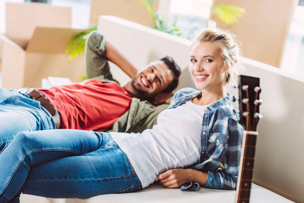couple resting in new house - Photo, Image