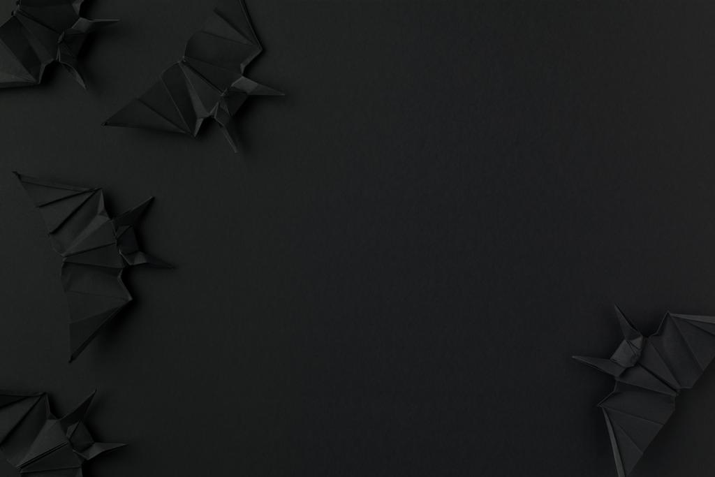 black origami halloween bats - Photo, Image