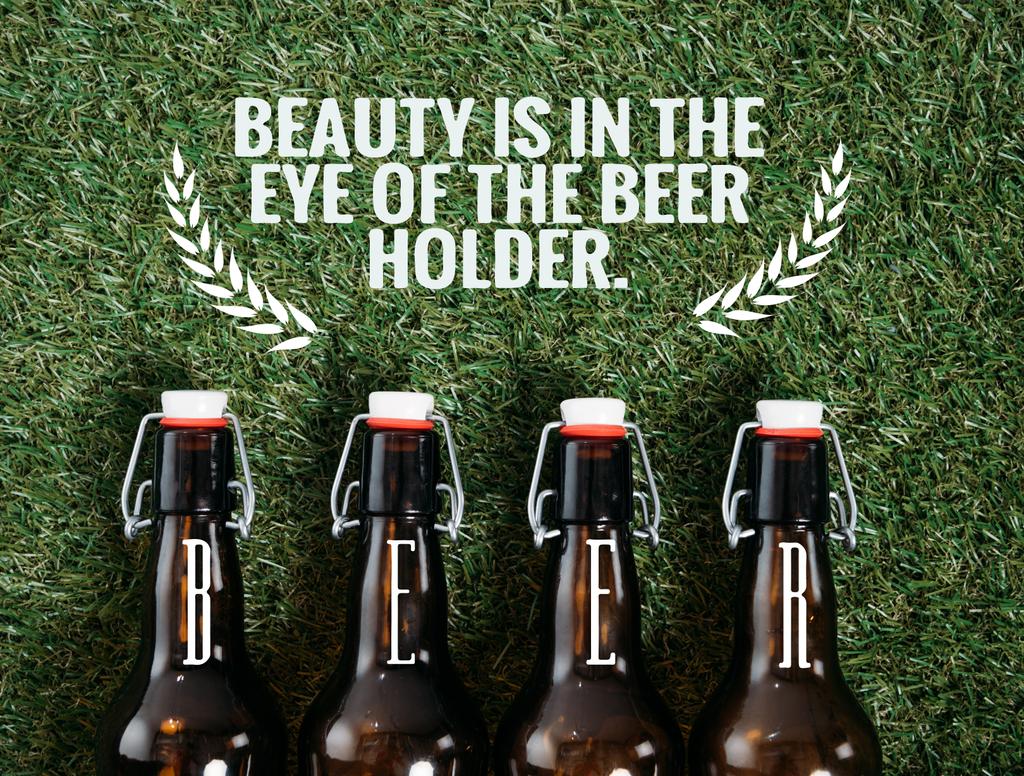 Beer bottles lying on grass - Photo, Image