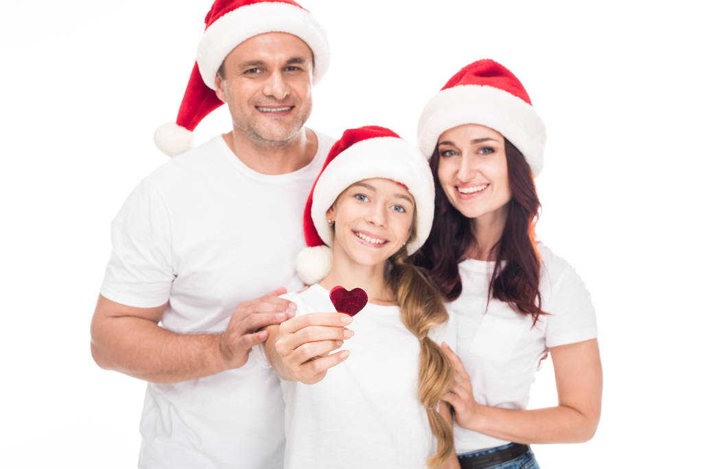 family in Santa hats - Photo, Image