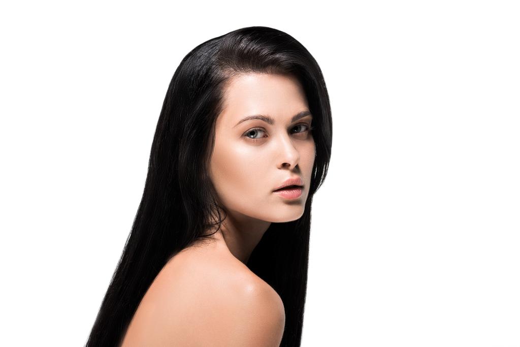 woman with long brunette hair - Photo, Image