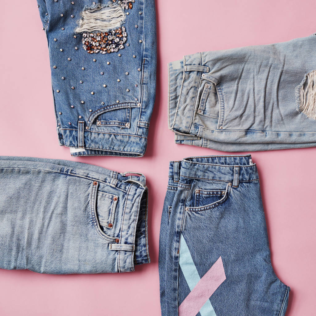 piatto laico colpo di vintage jeans denim
 - Foto, immagini