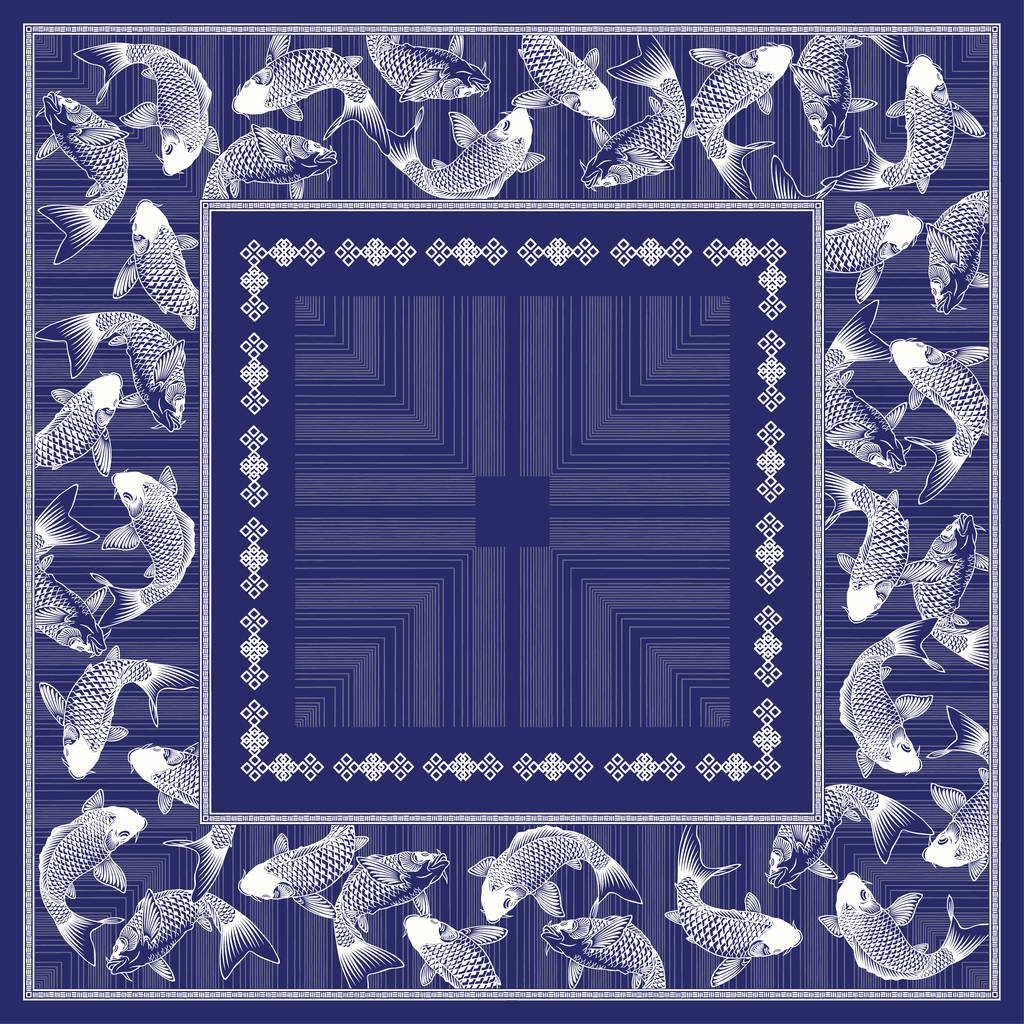 Japanse stijl karper sjaal - Foto, afbeelding