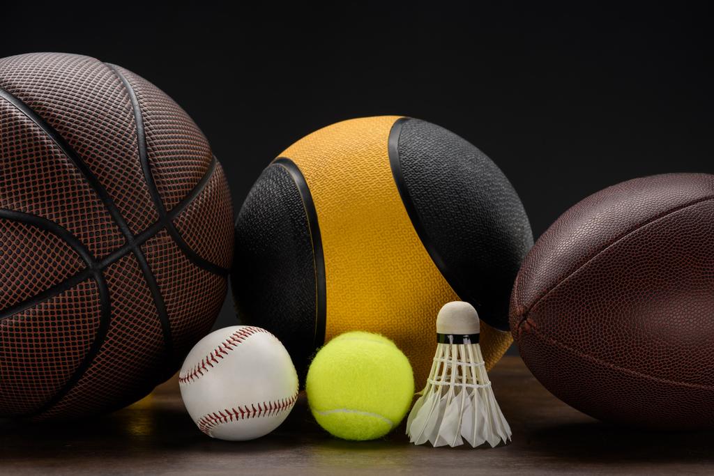 sports balls and shuttlecock - Photo, Image
