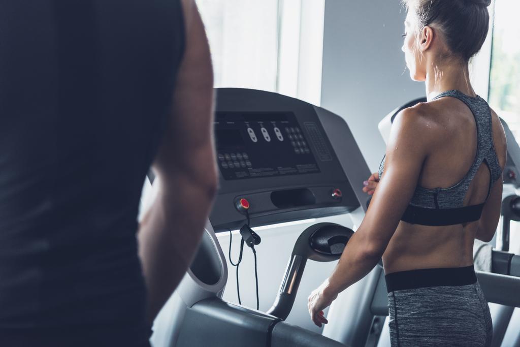 woman exercising on treadmill - Photo, Image