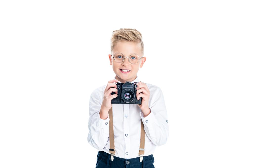 Kamera tutan çocuk - Fotoğraf, Görsel