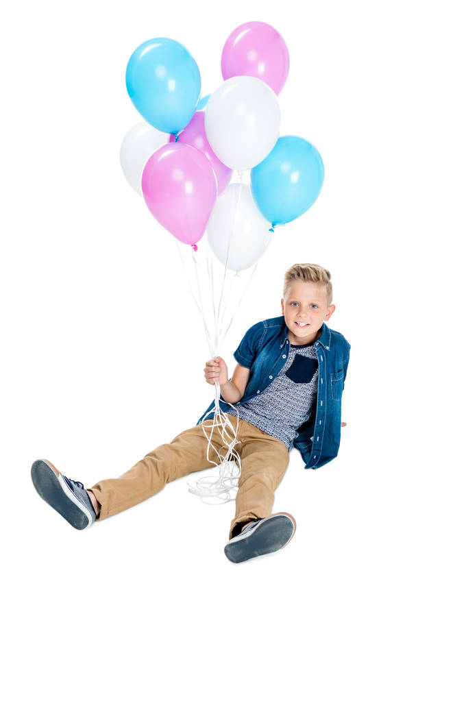 Junge mit Luftballons - Foto, Bild
