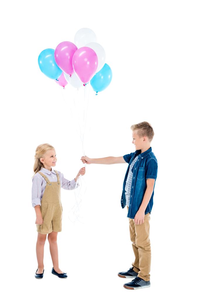 Glückliche Kinder mit Luftballons - Foto, Bild