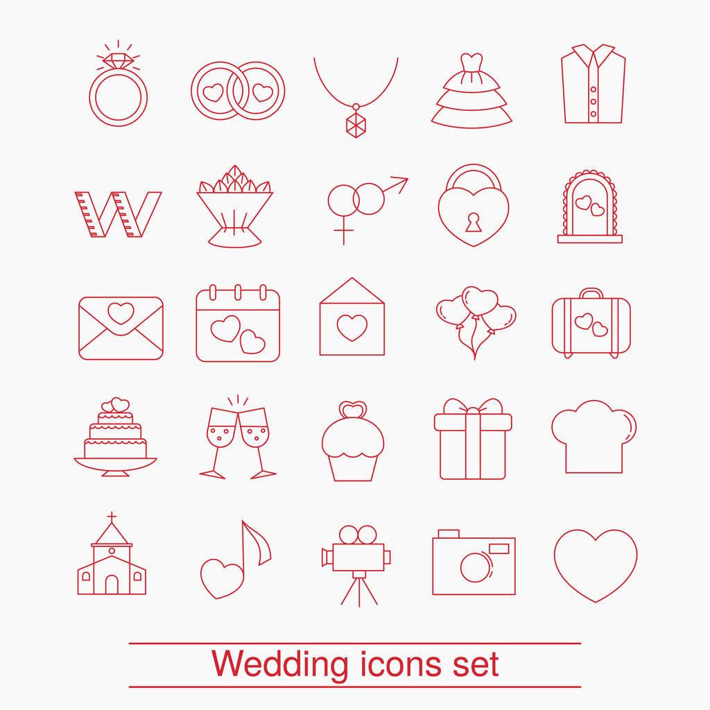 Esquema conjunto de iconos web
 - Vector, imagen