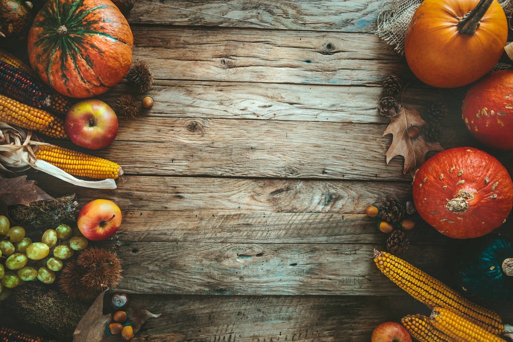Podzimní fruitsetting na stole - Fotografie, Obrázek
