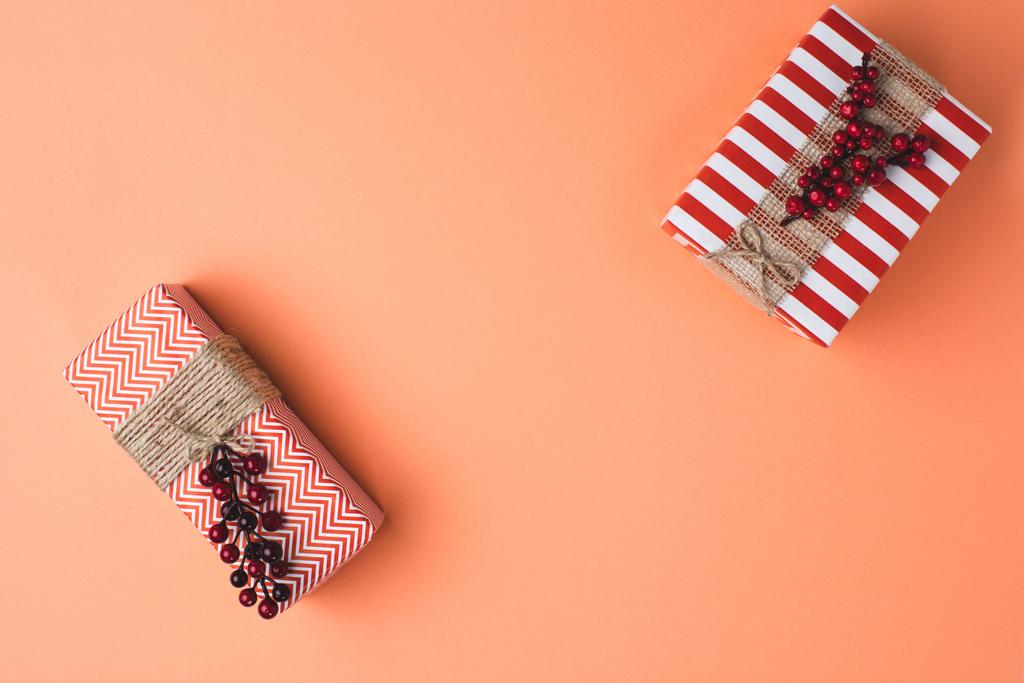 Dárkové krabičky s pásky Vánoc prodej betlémů - Fotografie, Obrázek