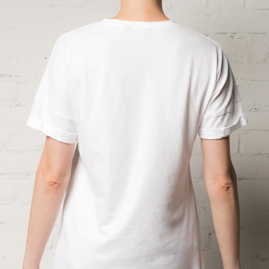 woman in blank white t-shirt - Photo, Image