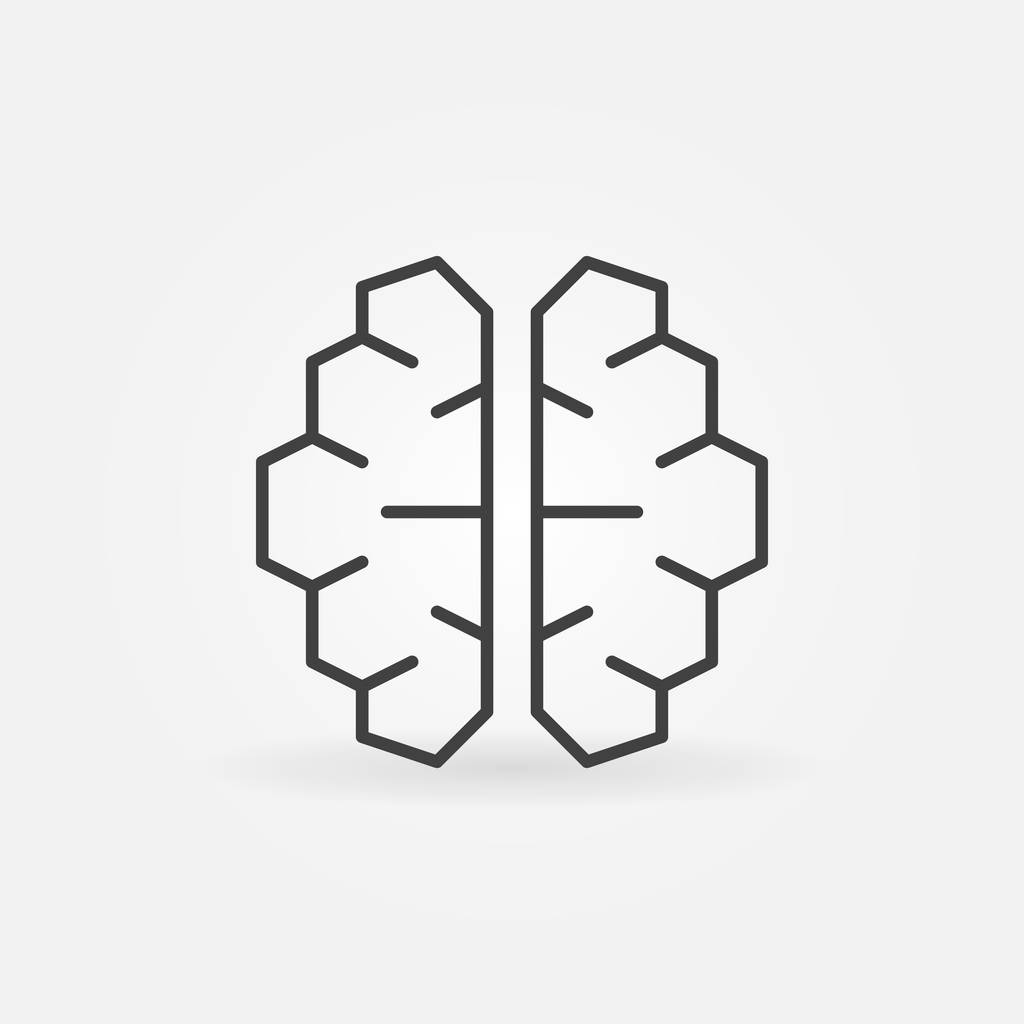 AI значок кібермозку - векторний символ мозку штучного інтелекту
 - Вектор, зображення