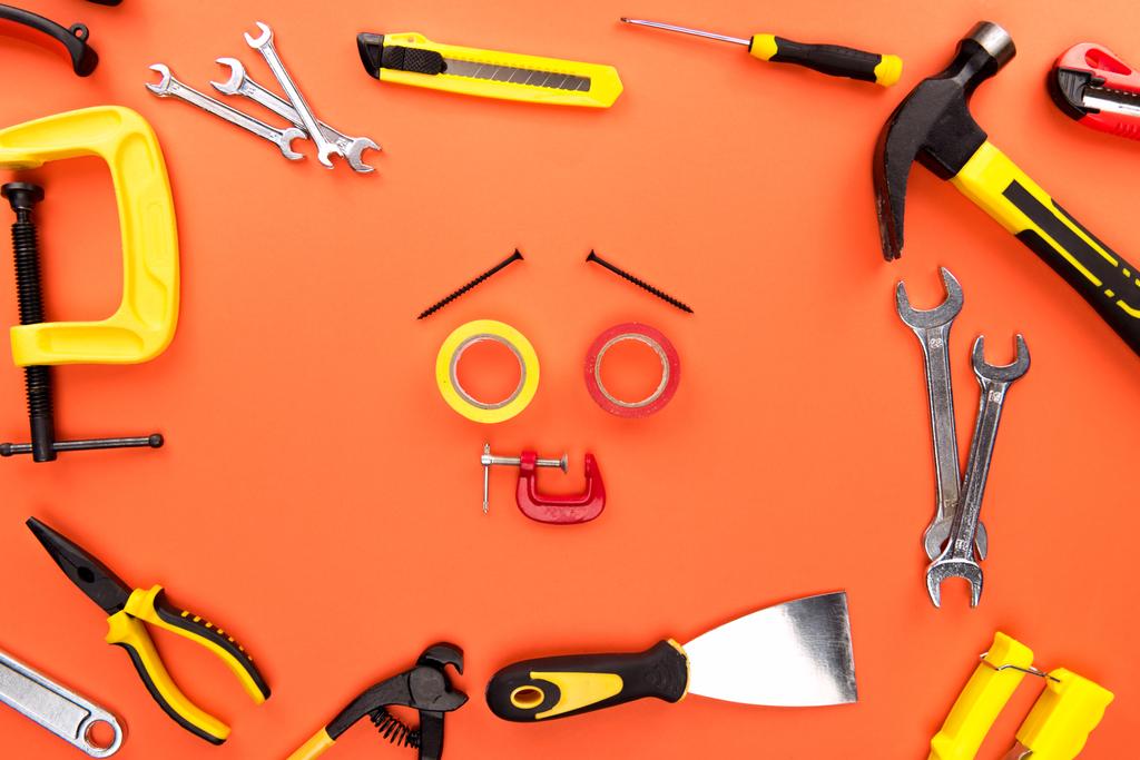 Smiley face made of tools - Photo, Image