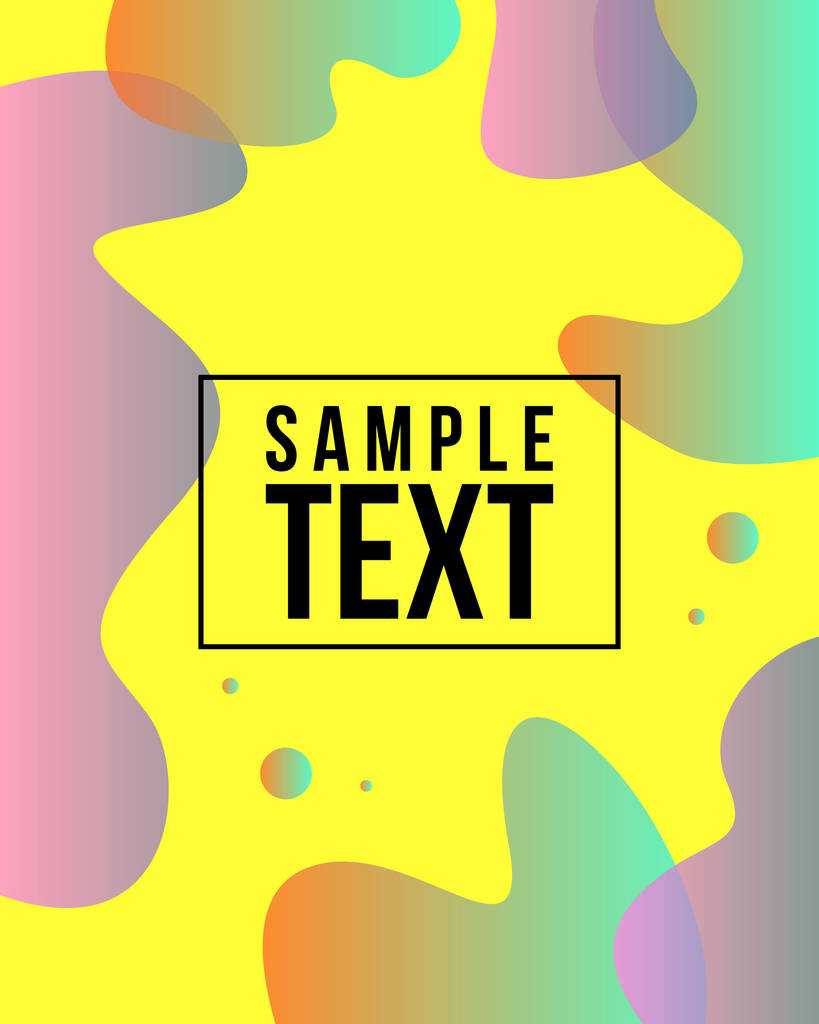 Fluid cover colorful with yellow background - Vector, Image
