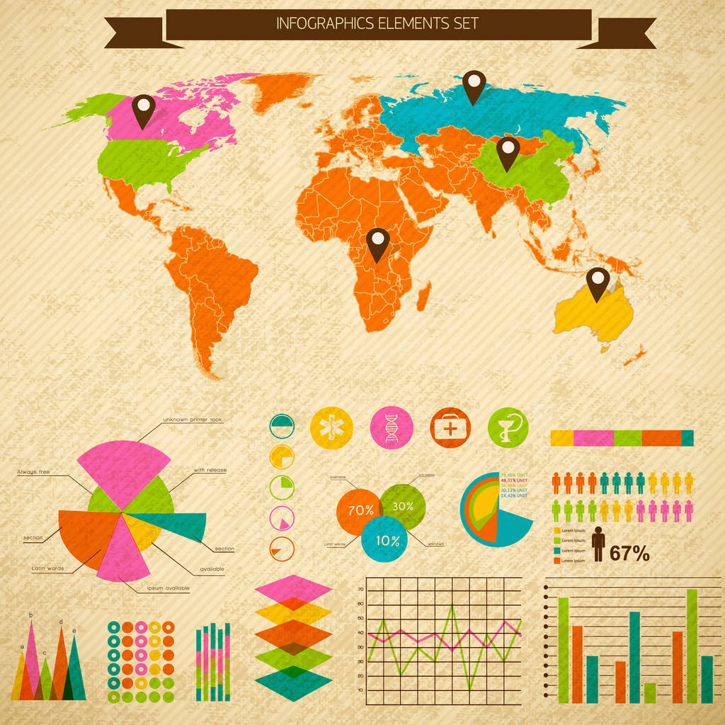 Diagramm und Geschäftsdiagramme Infografik - Vektor, Bild