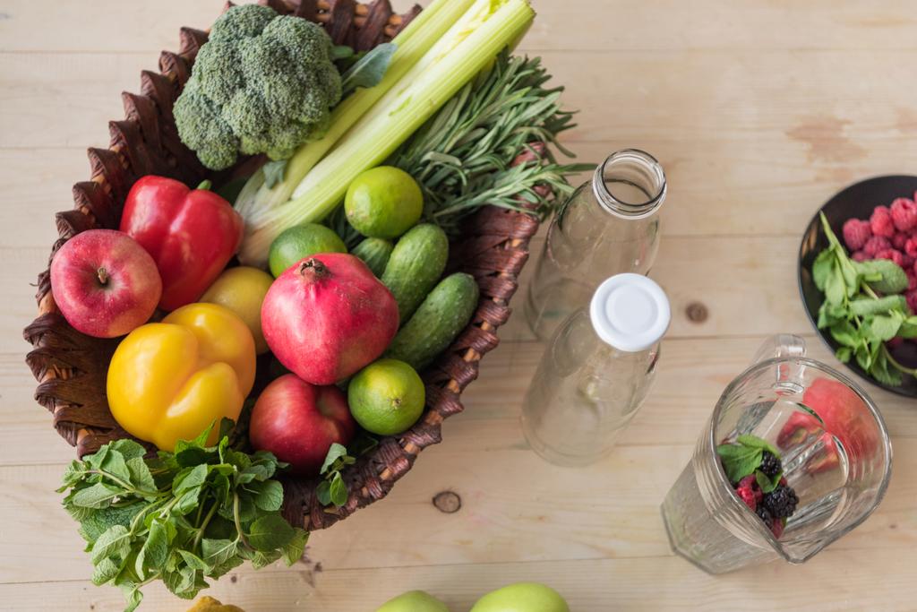 organic food in basket - Photo, Image