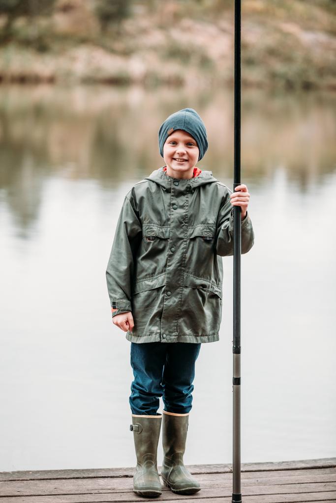 little boy with rod - Photo, Image
