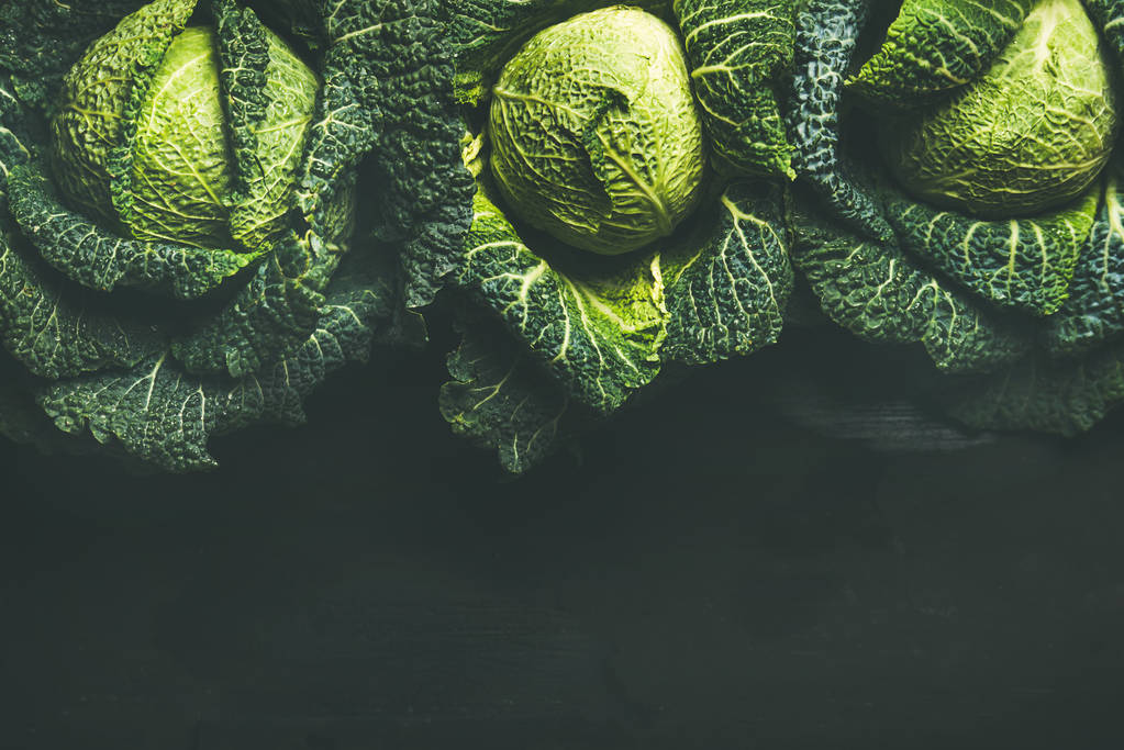 Raw green cabbage  - Photo, Image