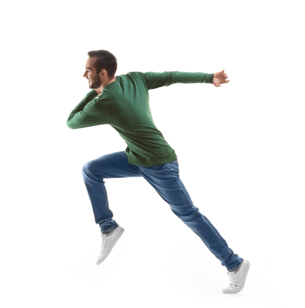 man in casual clothes running   - Photo, Image