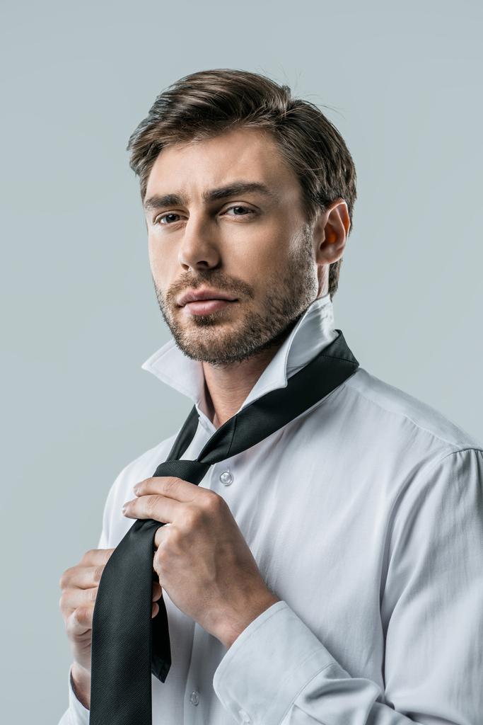 podnikatel v bílé košili, kravatu - Fotografie, Obrázek