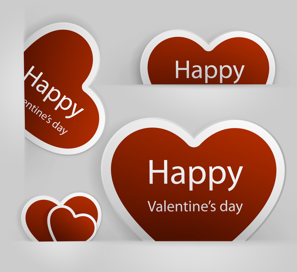 Srdce z papíru Valentines den karty vektor pozadí - Vektor, obrázek