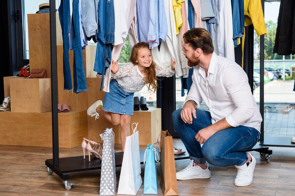 father and daughter shopping together - Photo, Image