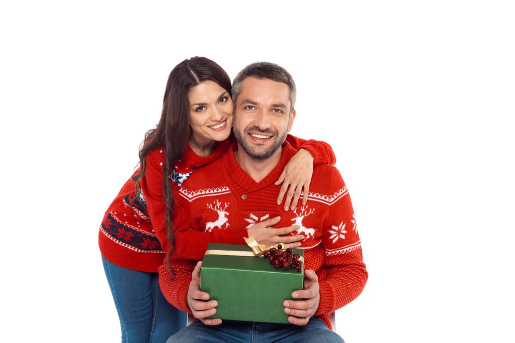 couple with christmas gift - Photo, Image