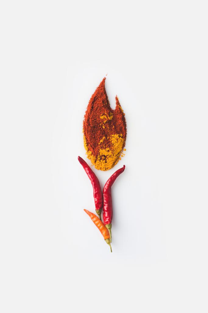 spices in shape of fire - Photo, Image