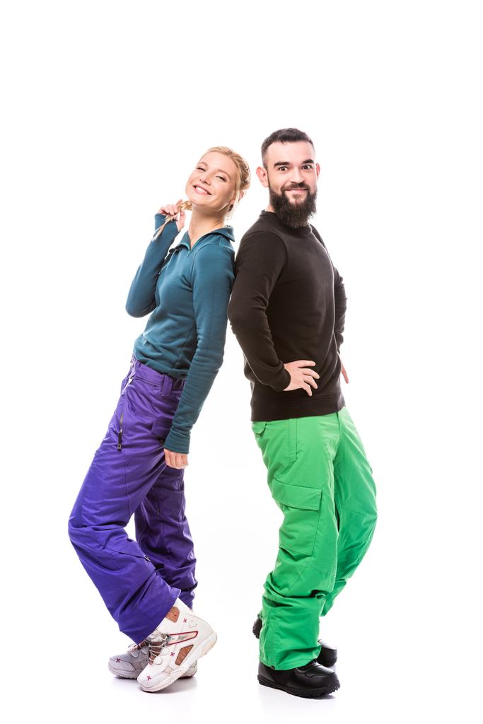couple en vêtements de snowboard
 - Photo, image