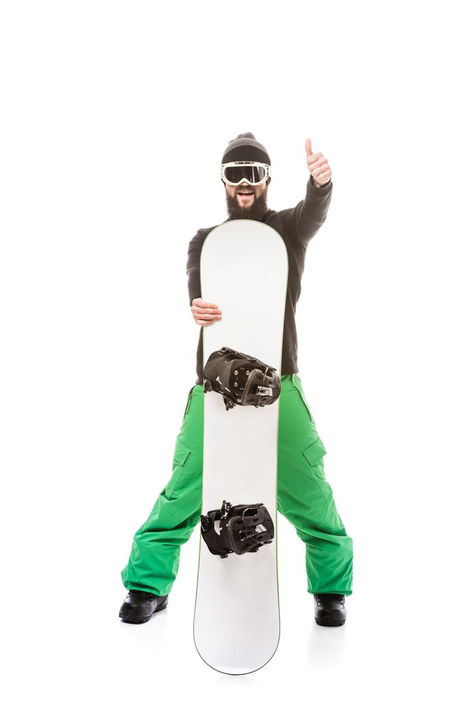Jeune homme avec snowboard
 - Photo, image