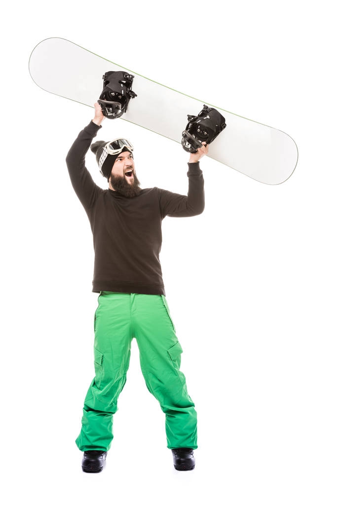 Joven con snowboard
 - Foto, Imagen