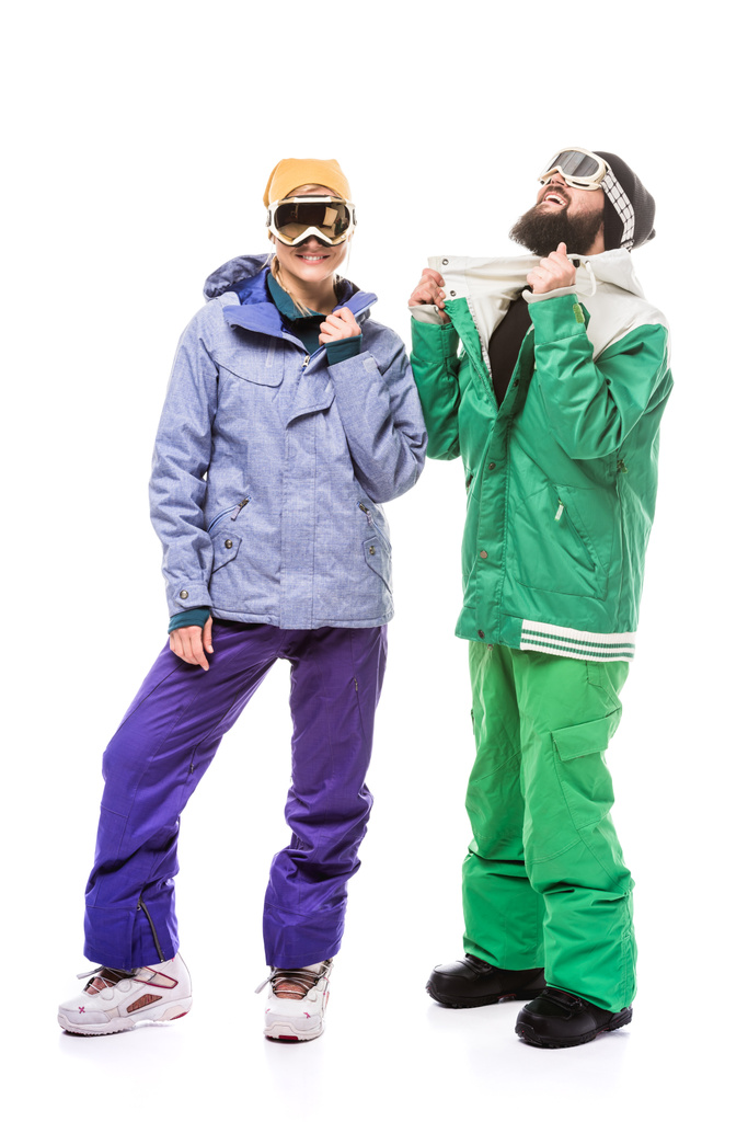 snowboarders en gafas de snowboard
 - Foto, Imagen