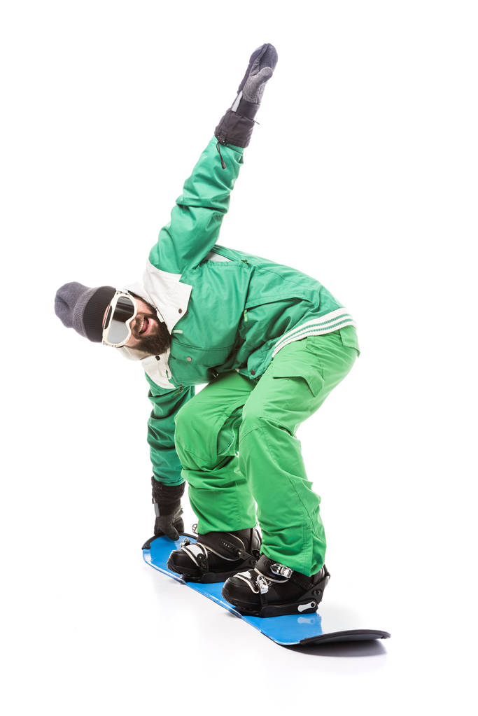 homem deslizando em snowboard
 - Foto, Imagem