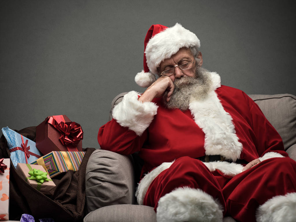 somnoliento Santa Claus
 - Foto, Imagen