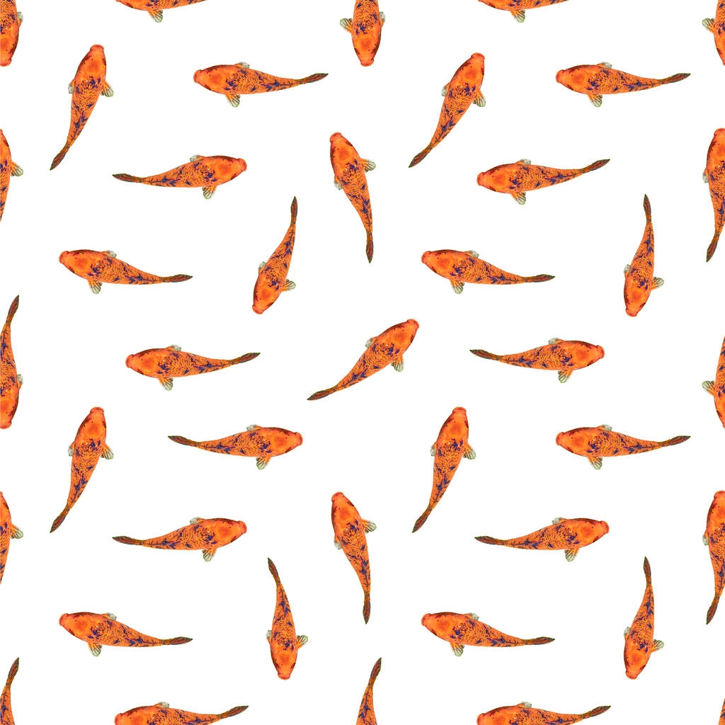 Koi peces motivo patrón sin costura
 - Foto, Imagen
